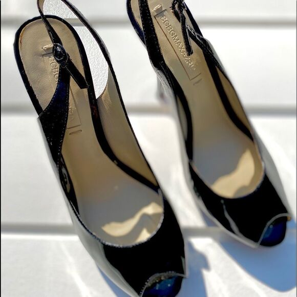 BCBG Max Azria 'Libby' Patent Leather Pumps EUC 8 - Picture 3 of 11